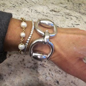Sterling Silver Gucci Horsebit bracelet